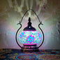 Moroccan Stained Glass Round Pot USB Rechargeable LED Portable Table Lamp