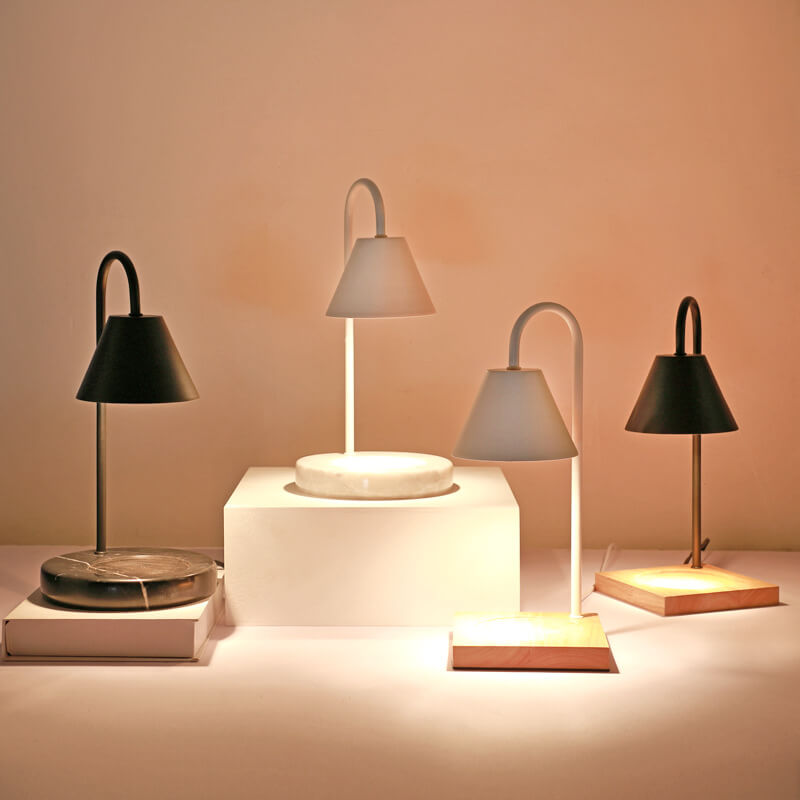 Nordic Solid Marble Base Cone 1-Light Melting Wax Table Lamp