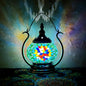 Moroccan Stained Glass Round Pot USB Rechargeable LED Portable Table Lamp