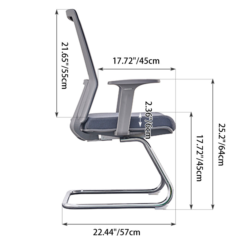 Gray Mesh Visitor Chair