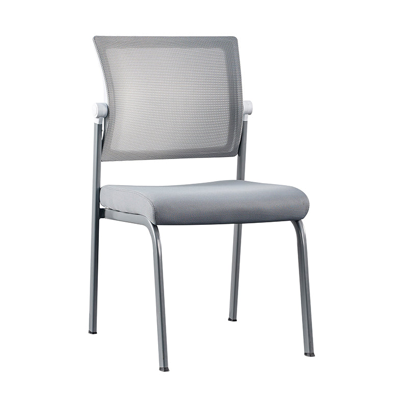Ergonomic White & Gray Mesh Office Chair