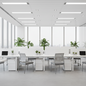 Ergonomic White & Gray Mesh Office Chair