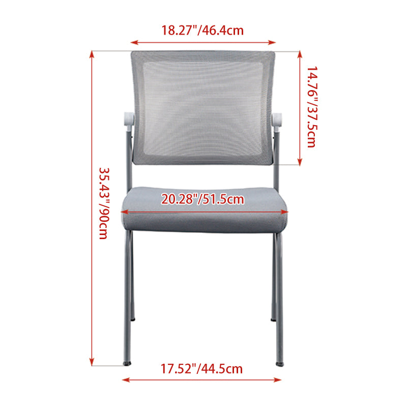 Ergonomic White & Gray Mesh Office Chair