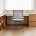 Ergonomic White & Gray Mesh Office Chair