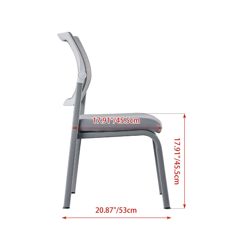 Ergonomic White & Gray Mesh Office Chair
