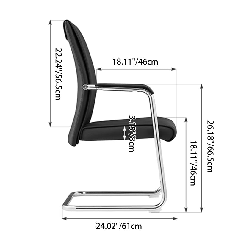 Modern Cantilever Black Executive Office Chair