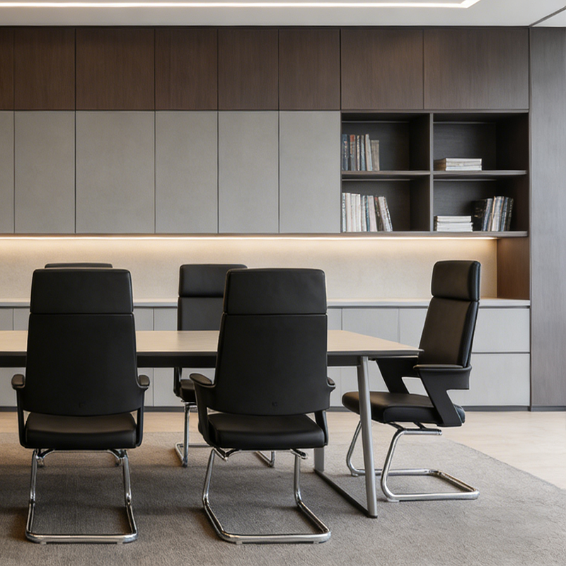Executive High-Back Leather Office Chair
