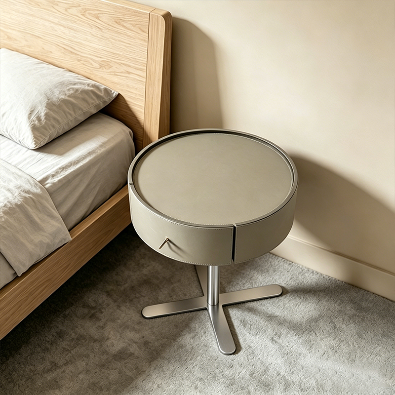 Floating Leather Nightstand