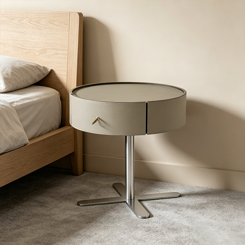 Floating Leather Nightstand