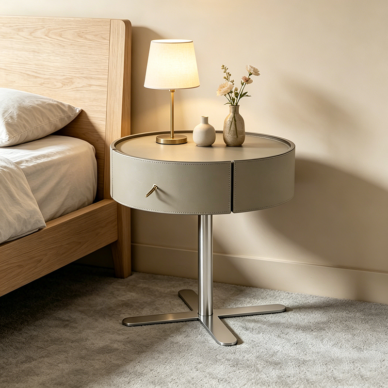 Floating Leather Nightstand