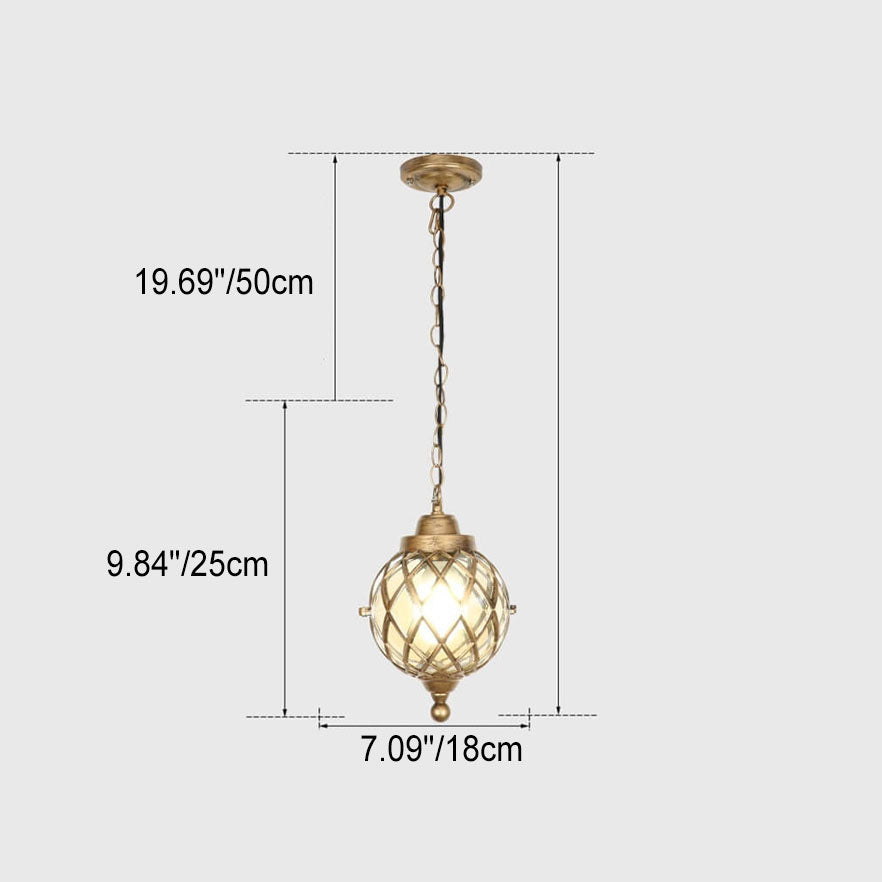 Outdoor Waterproof Glass Globe Pendant