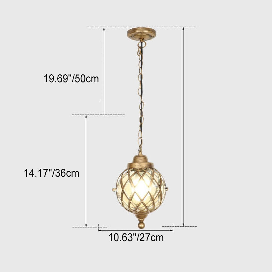 Outdoor Waterproof Glass Globe Pendant