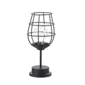 Retro Wrought Iron Wine Bottle Night Light Table Lamp