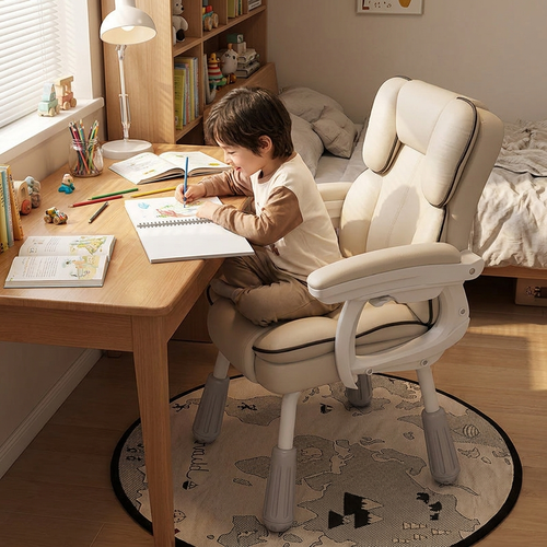 PU leather desk chair lifestyle setting