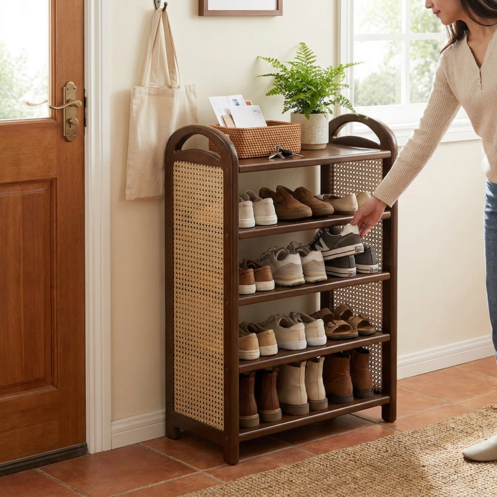 Shoe storage shelf lifestyle