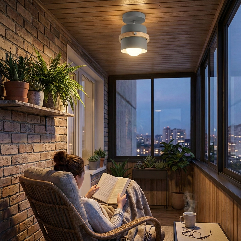 Nordic wood ceiling light lifestyle