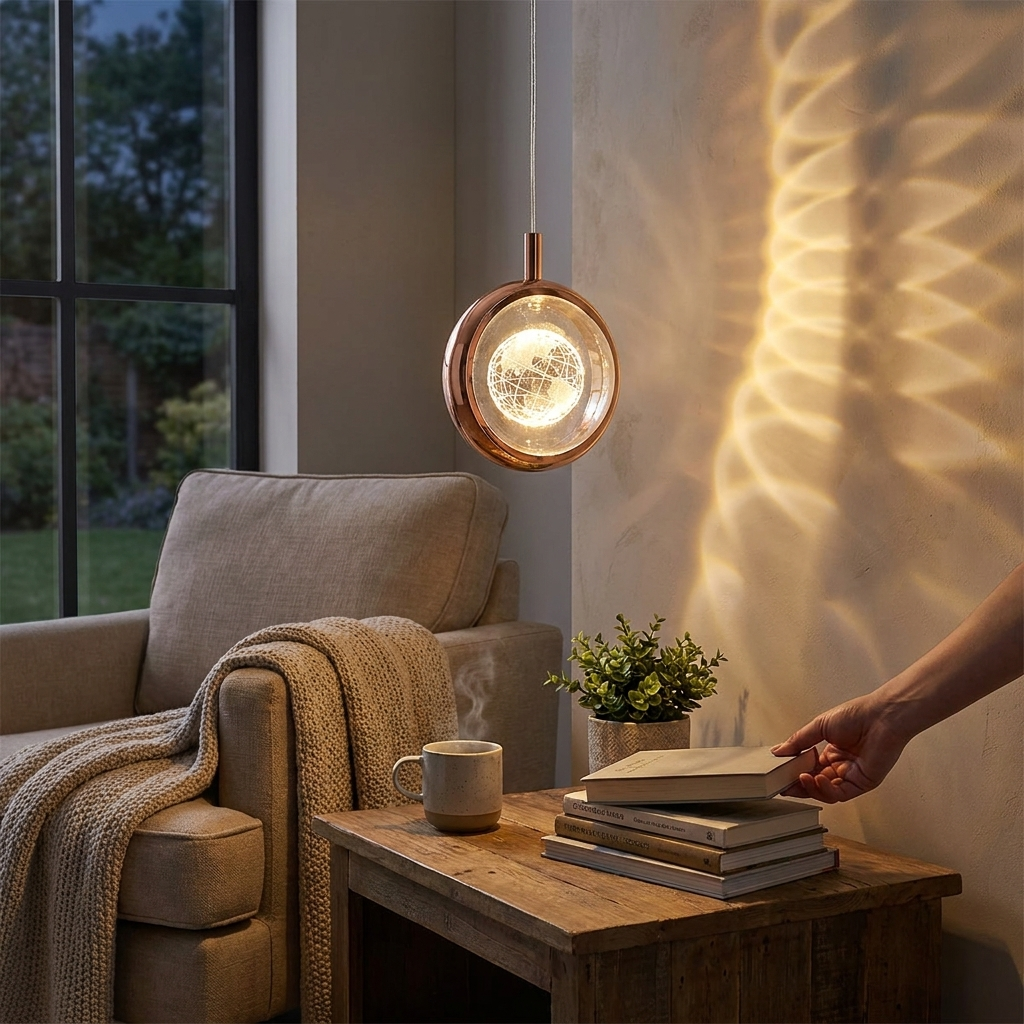 Ball crystal pendant light lifestyle
