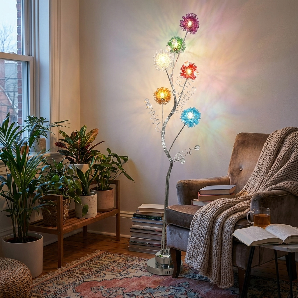 Tree branch floor lamp lifestyle