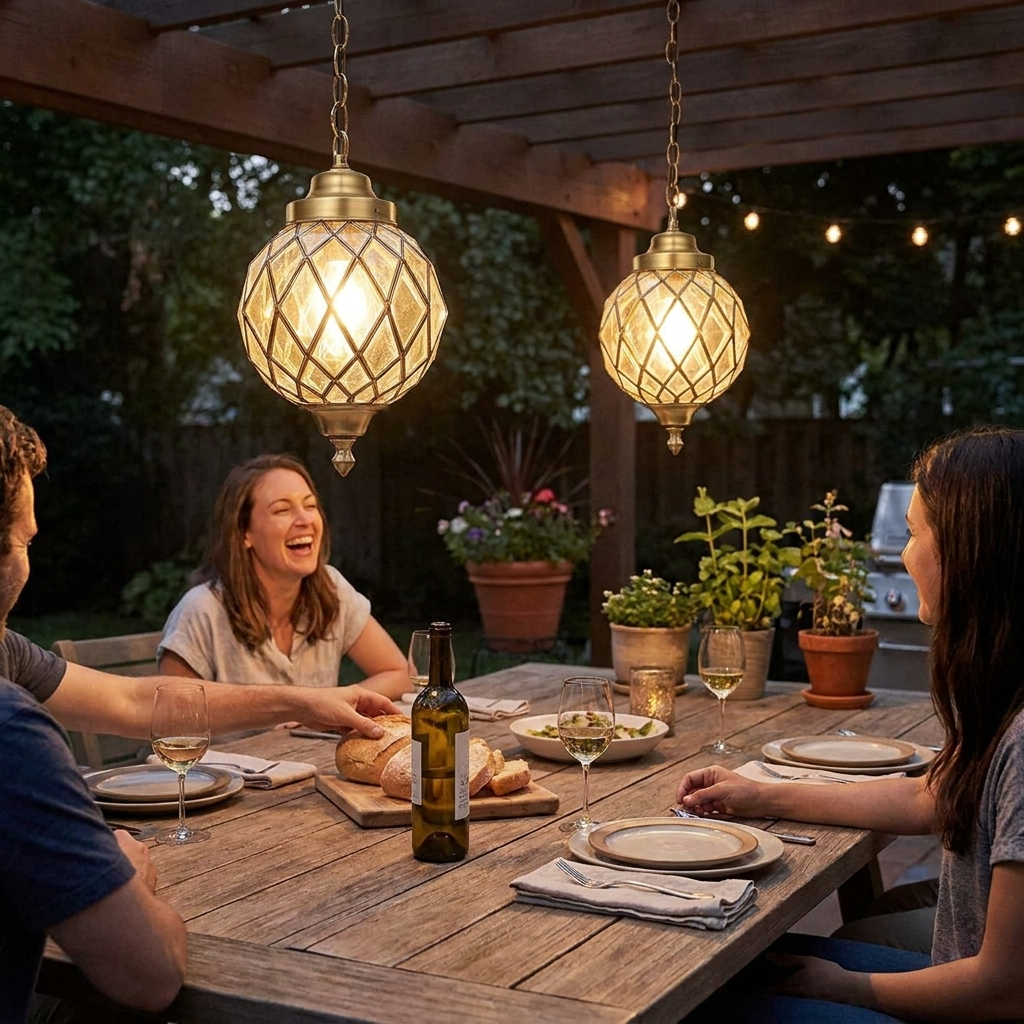Outdoor ball pendant lifestyle