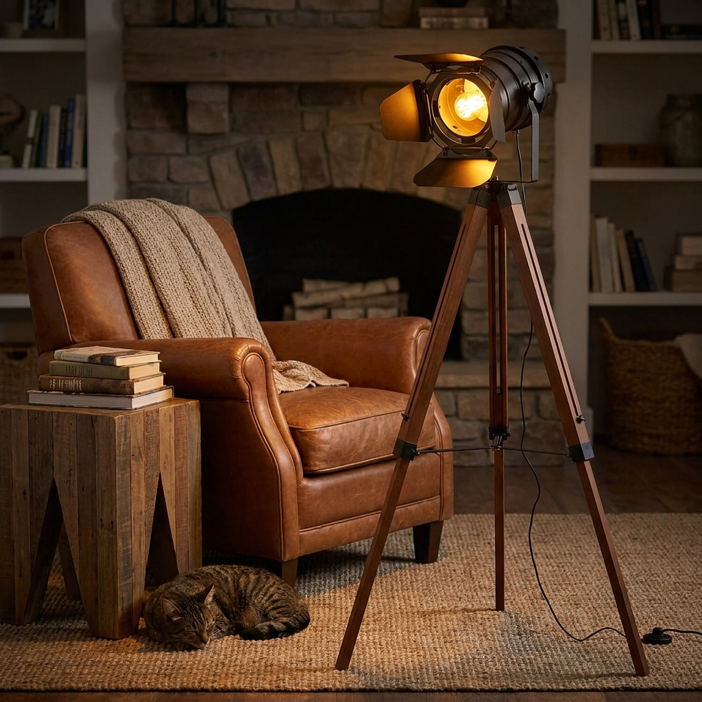Tripod floor lamp lifestyle