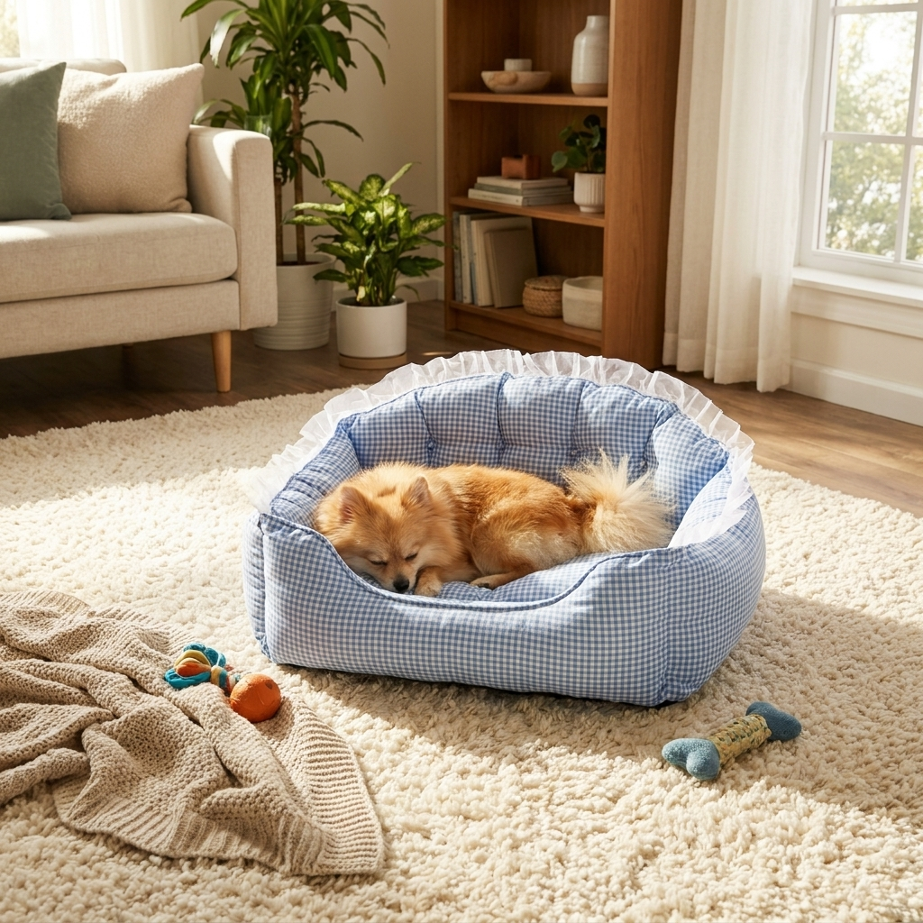 Oval Polyester Cat Bed