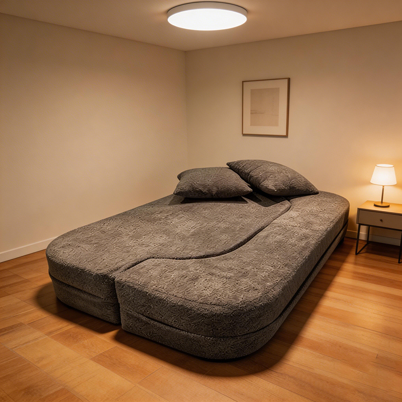 Foldable Sherpa Sofa Bed
