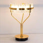 Contemporary Luxury Dazzling Prismatic Crystal Hardware Frame LED Table Lamp For Bedroom